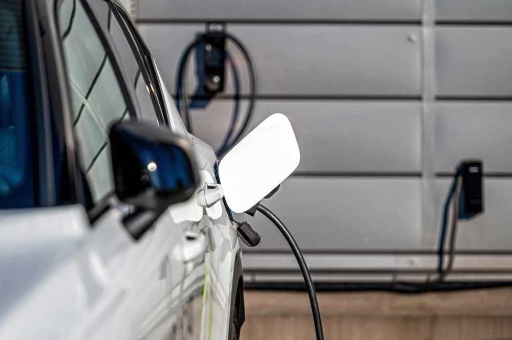 Level 2 EV charger installed at a Layton, Utah home