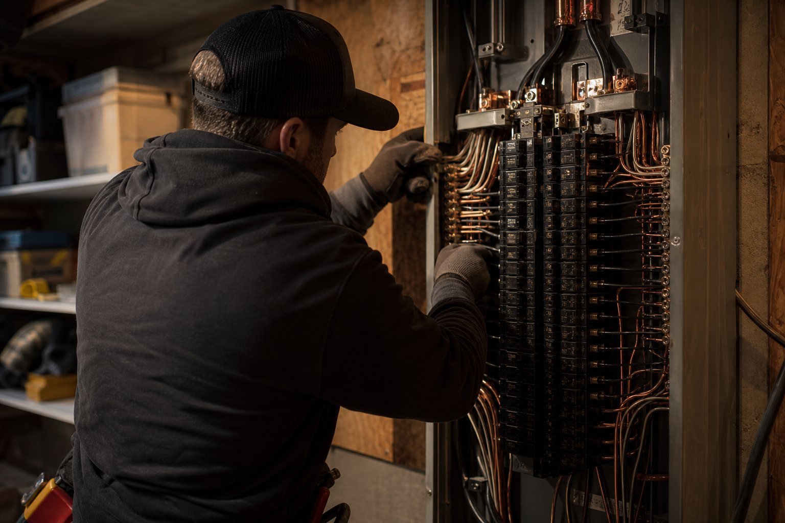Copperview electrician completing residential electrical services in Ogden, Utah